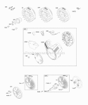Flywheel Starter Kit Rotating Screens Diagram and Parts List for  Briggs and Stratton Engine
